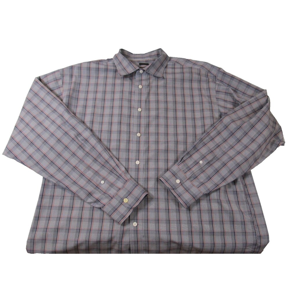 Jos. A. Bank Reserve Traditional Fit Shirt XL Long Sleeve Button‑Down Plaid